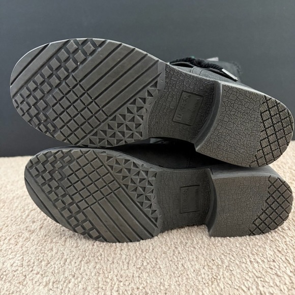 NWT MUK LUKS Women's Gray Mid-Calf Boots Size 7 Knit Cuff Side Zip Memory Foam - Picture 8 of 16